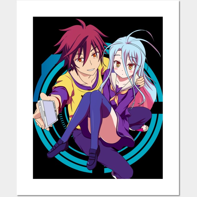 No Game No Life - Sora and Shiro Wall Art by Hala Art